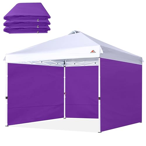 SCOCANOPY SideWall for 8'x8' Pop Up Canopy Frame, 3 Pack SunWall Only,(Purple) - color: Purple