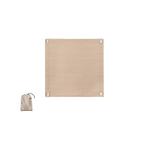 Fire Pit Mat, Fireproof Stove Grill Mats Blanket for Wood Deck Insulation, Camping BBQ Temperature Resistant Rugs Accessories for Outside Indoor Lawn Protection (19.7''×19.7'') - size: 19.7''×19.7''