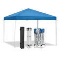 ZENY 10x10 Pop Up Canopy Tent Easy Set-up Outdoor Patio Canopy Adjustable Straight Leg Heights Instant Shelter with Wheeled Bag, Ropes - style: 10x10ft-Blue