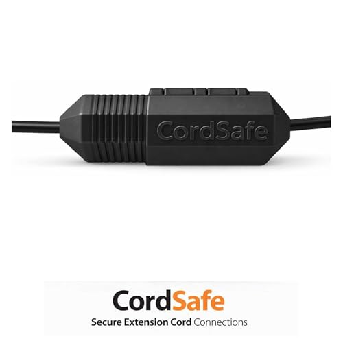 Extension Cord Connection Protector by CordSafe Plus, Weather-Resistant, Fits 18–12 AWG, Helps Keep Plugs Secure, Made in USA - color: Black, size: 1 Pack