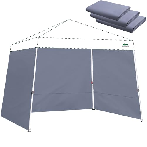 Canopy Sidewalls for 11x11,12x12 Slant Leg Pop Up Tent,3 Pack Sunwalls Only,(Gray) - color: Gray, size: 12X12