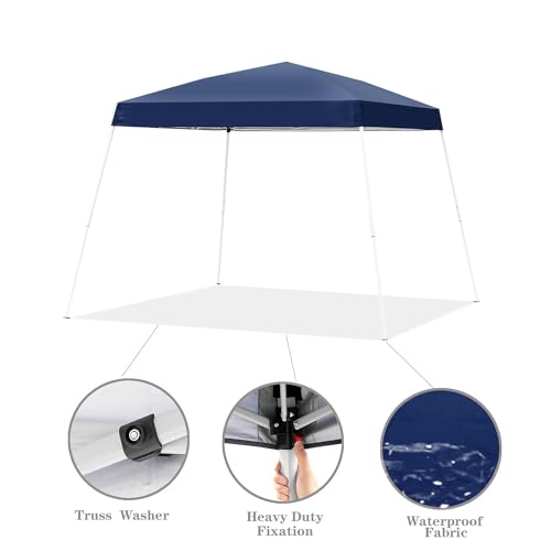 GDY Outdoor 8x10 Ft Pop Up Canopy Tent,Portable Instant Folding Shelter Gazebos, Patio Canopy with Carrying Bag,Navy Blue.