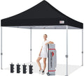 MASTERCANOPY Pop Up Canopy Tent Commercial Grade 10x10 Instant Shelter (Black) - color: Black, size: 10x10