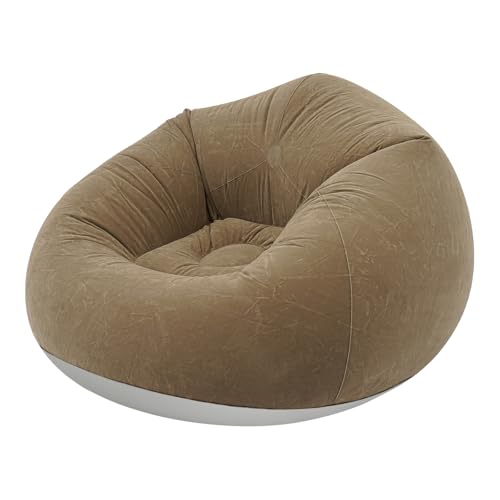 6 Pack Bean Bag Chairs - Inflatable Chairs with Electric Air Pump - Outdoor Blow up Camping Chairs - Lazy Sofa Portable Loungers Couch for Movie Bedroom Reading Camping (Coffee) - color: Coffee