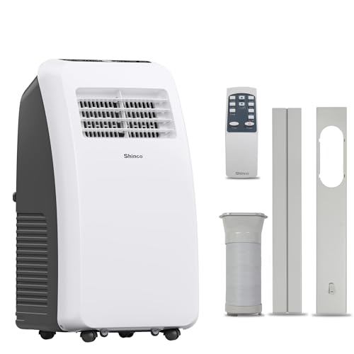 Shinco 8,000 BTU Portable Air Conditioner - 3-in-1 Cool/Dehumidifier/Fan for Rooms Up to 350 sq.ft, Remote Control & 24H Timer, Compact AC Unit for Bedroom/Office - color: SPF2-White-Standard, size: 8000 BTU