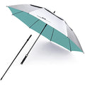 G4Free Vented UV Golf/Beach Umbrella 68" Arc, Auto Open Oversize Extra Large Windproof Sun Shade Rain Umbrellas - color: Silver/Lake Blue