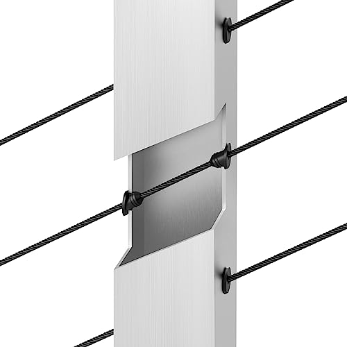 BLIKA 100 Pack 30 Degree Cable Railing Rubber Grommets for 1/8" 5/32" 3/16" Cables for Metal Cable Railing Posts, 30 Degree Angle Beveled Protector Sleeves, 1/8" Cable Railing Grommet, BL10-A - size: 30 Degree