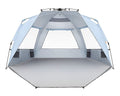 Easthills Outdoors Instant Shader Enhanced Deluxe XL Beach Tent Easy Setup 4-6 Person Popup Sun Shelter 99" Wide for Family UPF 50+ Double Silver Coating with Extended Zippered Porch Sky Blue - color: Instant Shader Enhanced - Sky Blue
