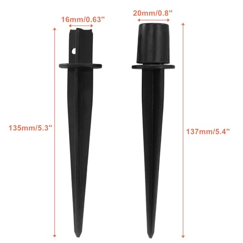 Litoexpe 8 Pack Metal Solar Lights Stake, Replacement Spike Ground Stake for Garden Lights Outdoor Enthusiasts - size: Metal-8 Pack