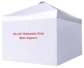 Canopy SideWalls for 10x10 Pop up Canopy Tent Frame, Full Enclose SunWall with Zippers, White