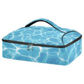 Casserole Carriers for Hot or Cold Food Reusable Casserole Dish Carrier Insulated Thermal Large Capacity Durable Perfect for Party Camping Family Gatherings Yellow Fish - color: Bright Blue Pool Ripples