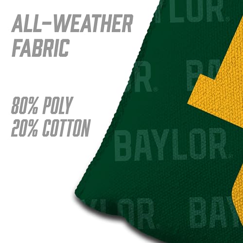 YouTheFan Officially-Licensed NCAA Set of 4 Cornhole Bags - All Weather Regulation 6” x 6” Size - 16oz Weight - Designed in USA - color: Baylor Bears - Green