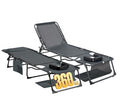 Face Down Folding Lounges Chair Set of 2, 5-Position Adjustable Sunbathing, Foldable Tanning Chair with Face& Arm Holes, Breathable Mesh Seat Recliner Chair for Lawn Beach Patio Pool Outside - color: Black&hole