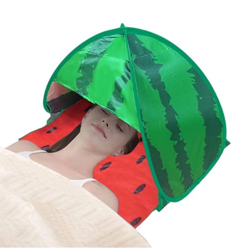 Head Sun Shelter Tent, PopUp Beach Shade Sun Protection Face, Pet Beach Tent, Instant Protection Canopy, Windproof Waterproof Small Breathable Portable for Camping - color: Watermelon