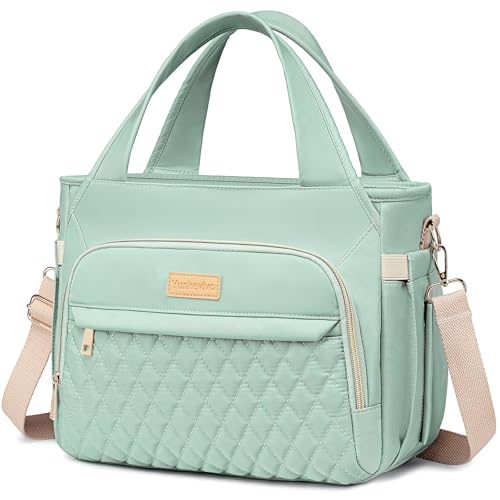 Lunch Bag Lunch Box Women - Insulated Lunch Tote Bag for Women Men, Leakproof Large Womens Lunch Bags for Work, Lunch Cooler Bag for Adult with Side Pocket for Picnic, Hiking, Beach (Green) - color: Green