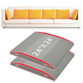 Couch Cushion Support High Density Foam 24X24X2.4 Inches Sofa Couch Supports for Sagging Cushions Light Grey 2Pc with Anti Slip Mesh Fabric - size: Deeper| 24x24 2P