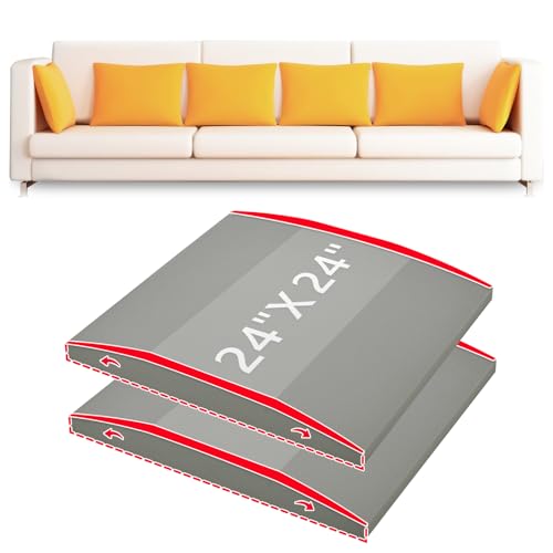 Couch Cushion Support High Density Foam 24X24X2.4 Inches Sofa Couch Supports for Sagging Cushions Light Grey 2Pc with Anti Slip Mesh Fabric - size: Deeper| 24x24 2P