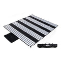 Wacho Beach Blanket Waterproof Sandproof and Picnic Blanket - Large Outdoor Blanket for Camping, Beach & Travel - Foldable Picnic Mat with Carry Bag - Beach Essentials – Black & White - color: Black and White