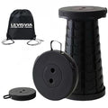 2026 Portable Folding Stool, 440lbs Capacity Telescopic Stool with Storage Bag - Lightweight & Sturdy Camping Chair for Hiking, Fishing, Garden, BBQ