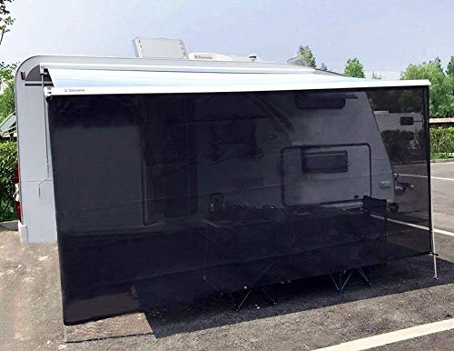 Tentproinc RV Awning Sun Shade Screen 6' X 18' 3'' (Fit for 19' Awning) Mesh Sunshade Block UV Glare Motorhome Camping Trailer Awning Sunscreen Screenshade - 3 Year Warranty (Black) - color: Black, size: 6' x 18'3'' -Actual Measurement