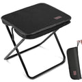 MOONCY Portable Stool, 13 Inch Small Folding Stool for Adults, Ultralight Black Camping Stools for Hiking and Fishing, Hold Up to 265 LBS - color: Black