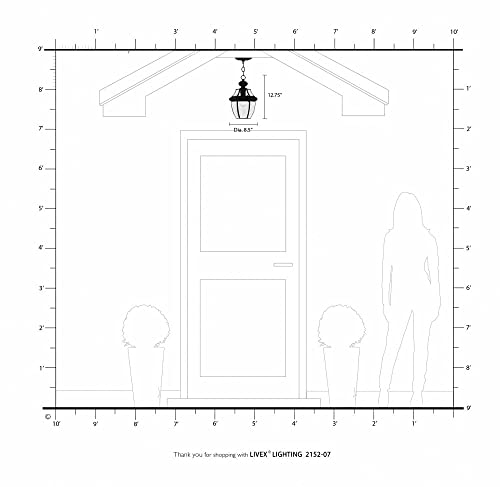 Livex Lighting 2152-91 Monterey 1-Light Outdoor Hanging Lantern, Brushed Nickel - color: Brushed Nickel