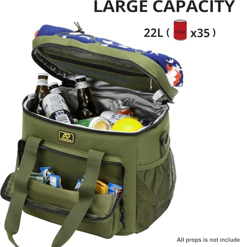 ATRIPACK Lunch Box for Men, Tactical Lunch Bag MOLLE Webbing Leakproof Insulated Large Lunch Cooler Women Adult Meal with Adjustable Shoulder Strap Durable Lunch Pail (Green) - color: Green, size: Large