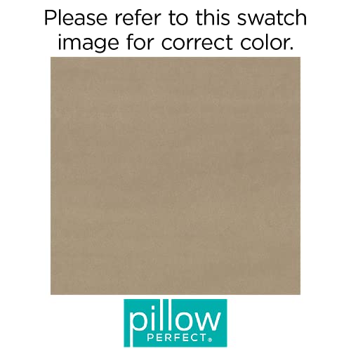 Pillow Perfect Pompeii Solid Indoor/Outdoor Floor Pillow Plush Fill, Weather and Fade Resistant, Floor - 25" x 25", Beige, - color: Tan Solar Linen, size: Floor - 25" x 25"