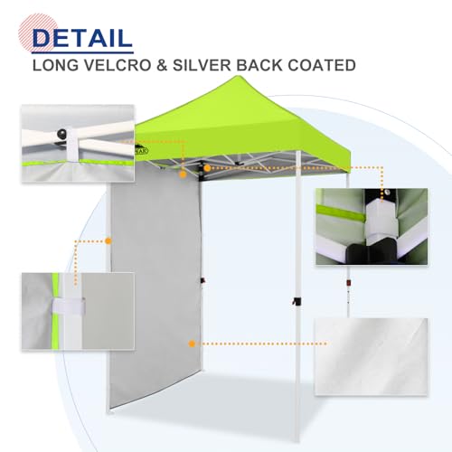 EAGLE PEAK Canopy Sidewall for 5x5 Pop Up Canopy Frame, Single Side Wall Panel Only (Fits 5x5 Straight Leg Frame, Canopy Top or Frame NOT Included), Neon Green - color: Neon Green