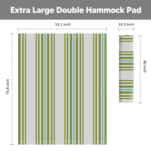 SUNCREAT Outdoor Portable Hammock Pad, 2 Person Polyester Hammock Pad, Green - color: Green