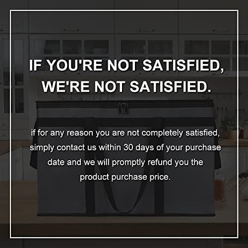 Bodaon Insulated Bags for Delivery, Insulated Food Delivery Bag, XXX-Large Insulated Pizza Delivery Bags, Commercial Catering Bag, Food Warmer Hot Bag, Rideshare Driver Essentials, Gray, 1-Pack - color: Grey