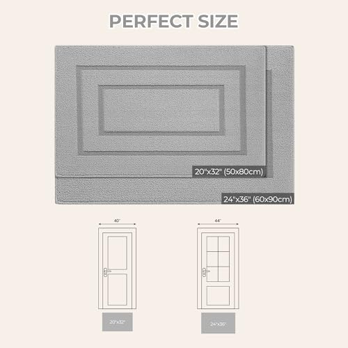 GRANNY SAYS Front Door Mat Indoor Entrance, Indoor Door Rugs for Entryway, Low-Profile, Non-Slip Outdoor Rugs, Washable Floor Mat, Welcome Mat, 32x20, Grey - color: A-grey, size: 1'8" x 2'8" (Rectangular)
