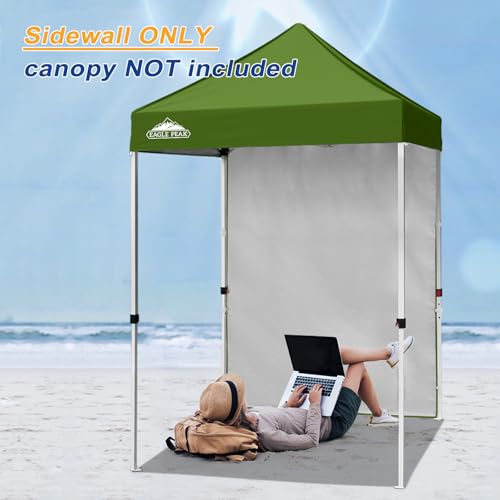 EAGLE PEAK Canopy Sidewall for 5x5 Pop Up Canopy Frame, Single Side Wall Panel Only (Fits 5x5 Straight Leg Frame, Canopy Top or Frame NOT Included), Grass Green - color: Grass Green