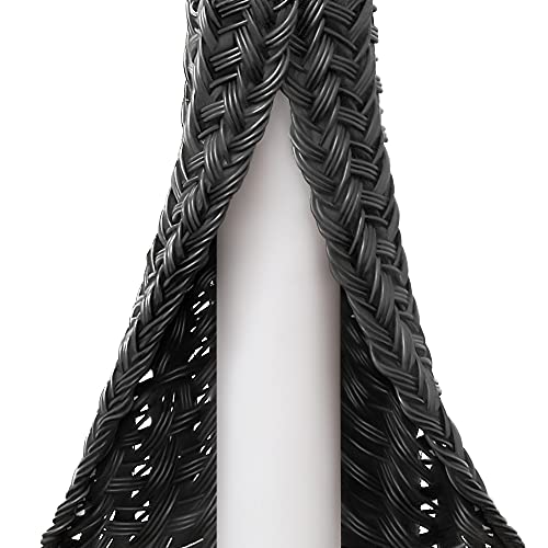ZhiYo 20ft - 1/4 inch Cable Sleeve, Cord Wrap Wire Protector Tubing for Pets, PC Cable Wrap, Computer Cable Management Sleeve - Black - color: Black, size: 20ft, 1/4''
