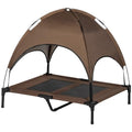 Pet Products Original Pet Cot Tent, Portable Dog House, Dog Shade & Weather Shelter, Elevated Cot Dog Bed, Brown, Large 36.25 X 30 X 35.5 Inches