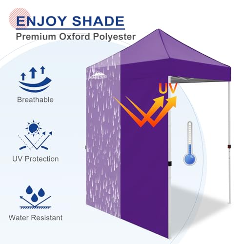 EAGLE PEAK Canopy Sidewall for 5x5 Pop Up Canopy Frame, Single Side Wall Panel Only (Fits 5x5 Straight Leg Frame, Canopy Top or Frame NOT Included), Purple - color: Purple