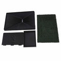 Dog Grass Potty Tray Large Capacity Reusable Odor Puppy Training Artificial Grass Pee Pad Indoor Outdoor (Large Size with Baffle) - size: Large Size With Baffle