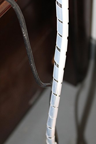 17M PE Polyethylene Spiral Wire Wrap Tube PC Manage Cable Outside Dia M8 Black (White, Dia 6MM-Length21M) - color: White, size: Dia 6mm-length21m