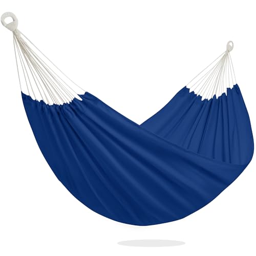 PNAEUT Double Hammocks for Outside, Replacement Outdoor Tree Hammock for Indoor Patio Porch Garden (Navy, Medium) - color: Navy, size: Medium