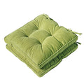 Furlide Patio Chair Cushion 18 x 18 Inch Cushions Pad with Ties Indoor Outdoor Cushions for Dining Chairs Set of 2, Square Green - color: Green