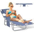 Majnesvon Folding Beach Lounge Chair with Face Hole and Arm Slots, 5-Level Adjustable Sun Lounger Tanning Chair with Pillow for Patio, Garden, Beach, Pool(Gray 2) - color: Gray 2