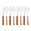 8-Piece Espresso Spoons, 304 Stainless Steel Flatware Set with Wooden Handle, Small Spoons for Dessert, Tea, Appetizer, Coffee, 6.3 inches - size: 8-Piece Dessert Spoon