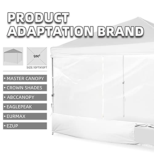 Clear Sidewall, Canopy Walls 10x10, Transparent Canopy Sunwall for 10x10 Pop Up Canopy - Straight Leg, Outdoor Instant Canopies Sidewall with Doghole,1 Pack (Navy) - color: Navy - D