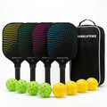 Complete Pickleball Set of 4 with Bag, Pickle Ball Paddle Set of 4, Designed in The USA, Pickleball Racket for Adults Comfort Grip, Indoor Outdoor Pickle Ball Kit, Pickleball Paddles 4 Pack - style: Midnight Pop
