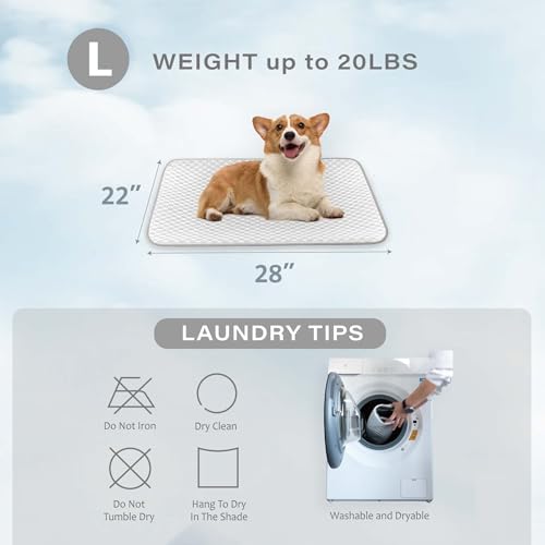 MICROCOSMOS Pet Cooling Mat & Sleeping Pad- Breathable Bubble Surface, EZ Clean. Keep Cooling for Pets, Kids and Adults in Summer.(GreyWhite, 28" x 22") - color: GreyWhite, size: 28" x 22"