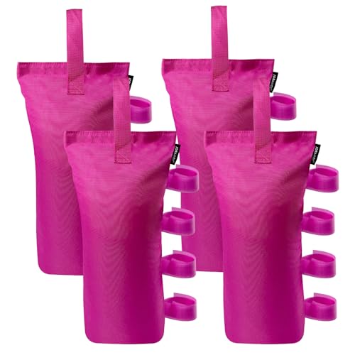 Joramoy Heavy Duty Canopy Weight Bags(120LBS) for Pop up Canopy Tent, Leg Canopy Weights Sand Bags for Instant Outdoor Sun Shelter Canopy/Patio Umbrella,Set of 4, Pink(Without Sand) - color: Pink, size: 120lbs
