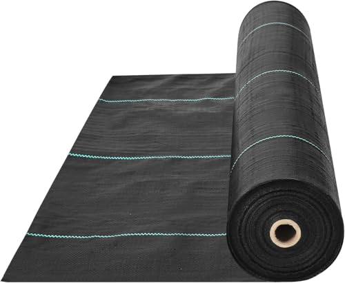 VEVOR Weed Barrier Fabric, Heavy Duty 4x100FT 5.8oz Woven Landscape Fabric, Garden Fabric Weed Barrier, Weed Control Fabric Ground Cover, Geotextile Fabric for Landscaping, Weed Block Gardening Mat - size: 4FT*100FT-5.8OZ, style: Woven