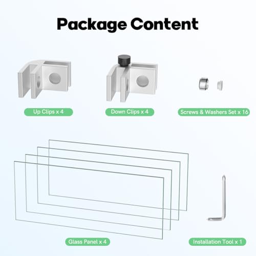 20.5 x 20.5 x 6 Inch Glass Wind Guard for Propane Gas Fire Pit Table, Square Thick Tempered Glass Shield, Firepit Glass Barrier with Aluminum Corner Bracket & Rubber Feet - size: 20.5" x 20.5" x 6"