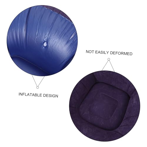 Alipis Inflatable Chair for Adults Soft Flocked Lazy Folding Portable Lounge Sofa for Living Room Bedroom Camping and Reading Includes Inflatable Pump