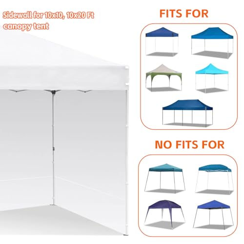 Canopy Tent Sidewalls for 10x10, 10x20' Canopy Frame, 3Pack SunWalls Only,White, (Canopy Tent NOT Included)